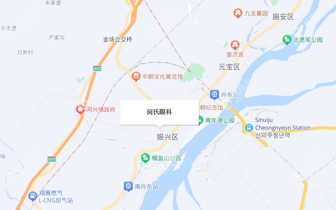 丹东何氏眼科医院地址位置示意图89yo.com