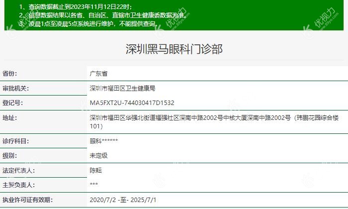 深圳黑马眼科正规吗