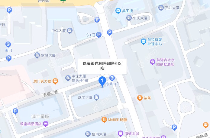 珠海希玛林顺潮眼科医院地址示意图