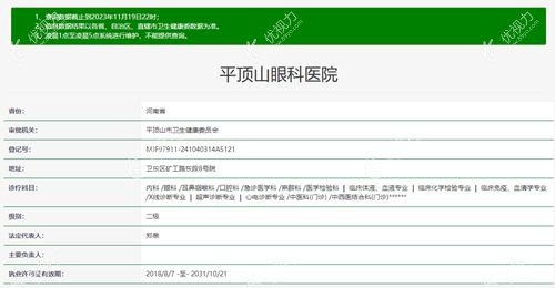 平顶山眼科医院是几级医院