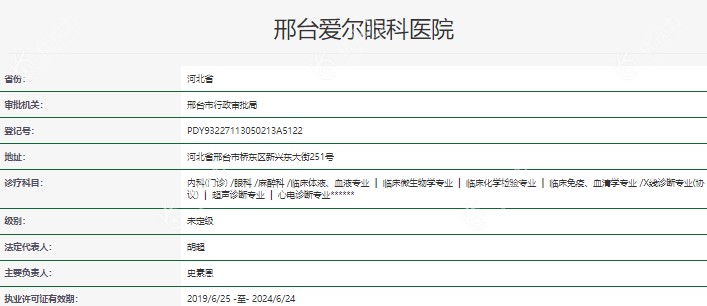 邢台爱尔眼科医院怎么样