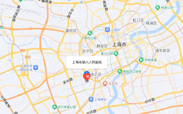 上海市第六人民医院眼科地址示意图