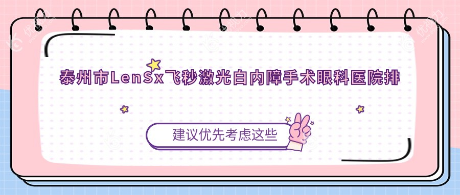 泰州市LenSx飞秒激光白内障手术医院排名前1:张勤、LenSx飞秒激光白内障手术比较好