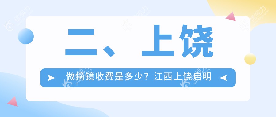 二、上饶做摘镜收费是多少？江西上饶启明眼科医院11769|11150|10359