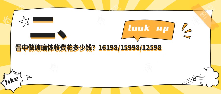 二、晋中做玻璃体收费花多少钱？16198/15998/12598