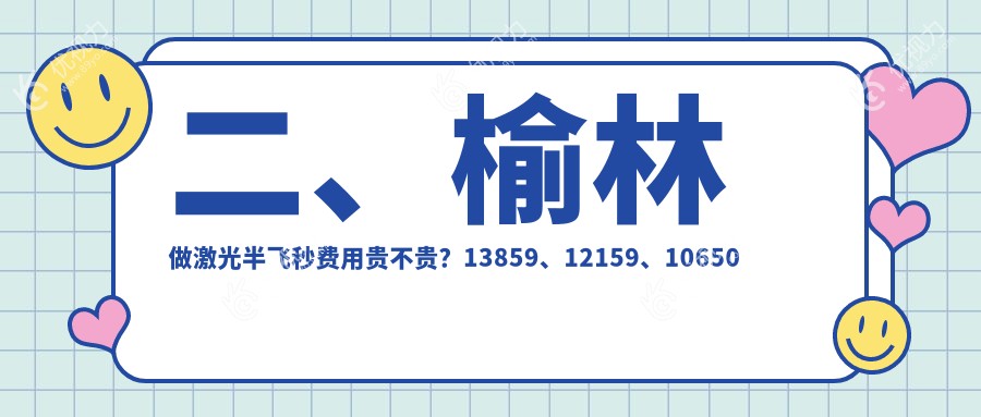 二、榆林做激光半飞秒费用贵不贵？13859、12159、10650