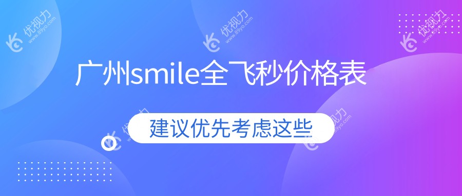 广州smile全飞秒价格表