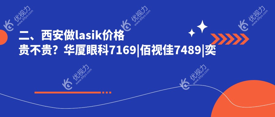 二、西安做lasik价格贵不贵？华厦眼科7169|佰视佳7489|奕鸣眼科6568