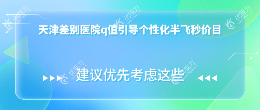 天津差别医院q值引导个性化半飞秒价目单
