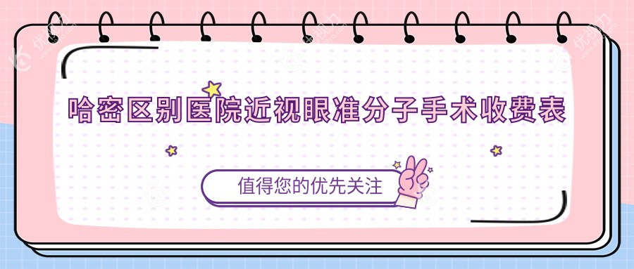 哈密区别医院近视眼准分子手术收费表
