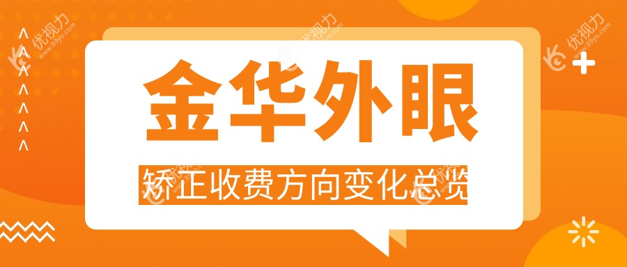金华外眼矫正收费方向变化总览