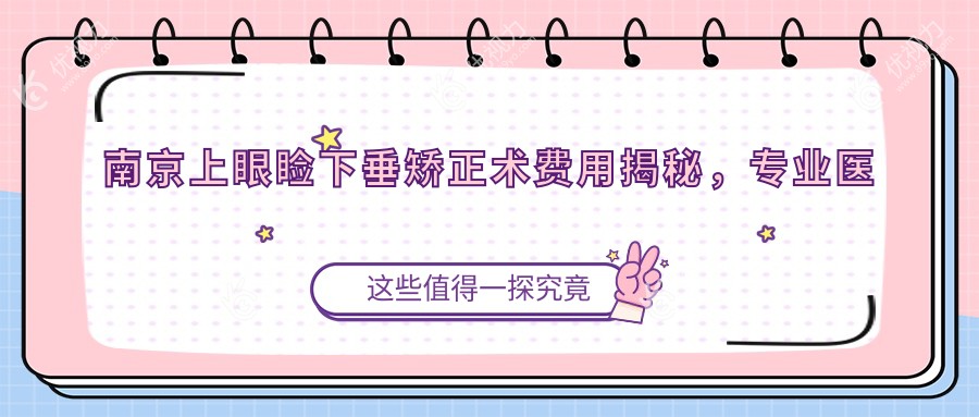 南京上眼睑下垂矫正术费用揭秘，专业医院价格表及地址详解