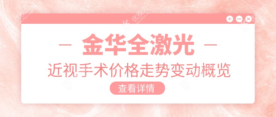 金华全激光近视手术价格走势变动概览