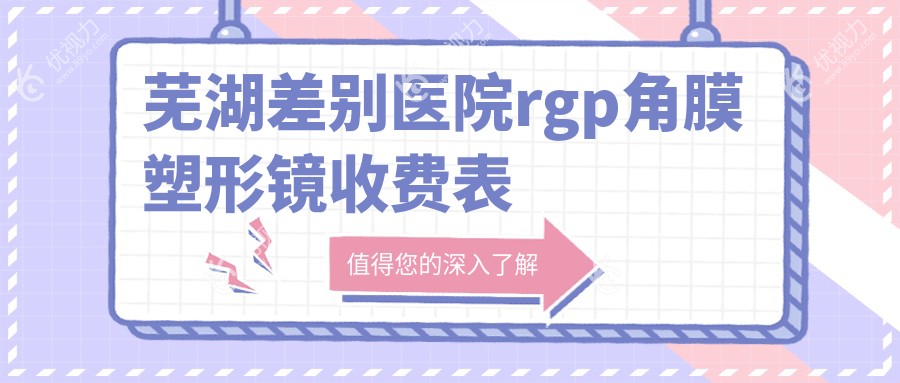 芜湖差别医院rgp角膜塑形镜收费表
