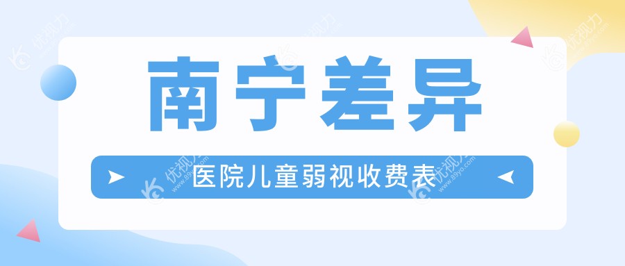 南宁差异医院儿童弱视收费表