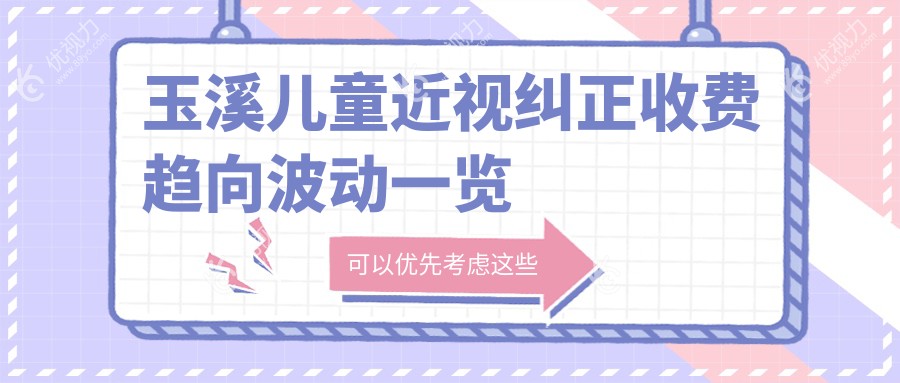 玉溪儿童近视纠正收费趋向波动一览