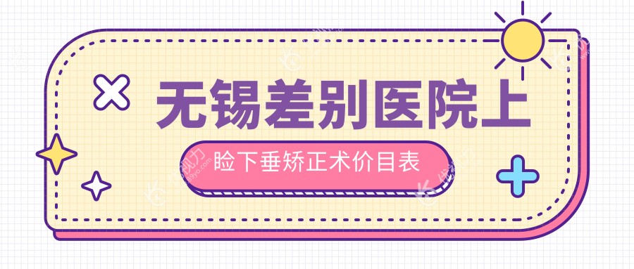 无锡差别医院上睑下垂矫正术价目表