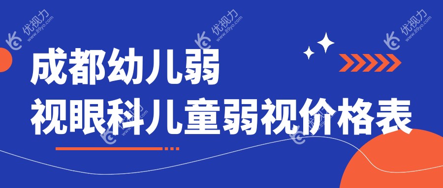 成都幼儿弱视眼科儿童弱视价格表