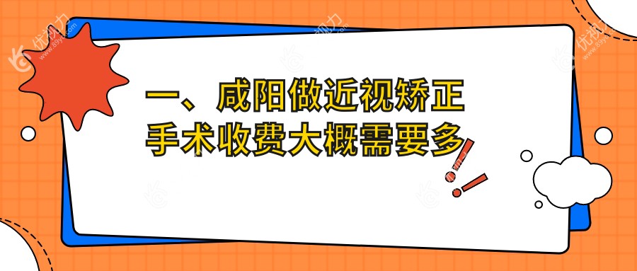 一、咸阳做近视矫正手术收费大概需要多少钱？更新2025咸阳近视矫正手术收费表