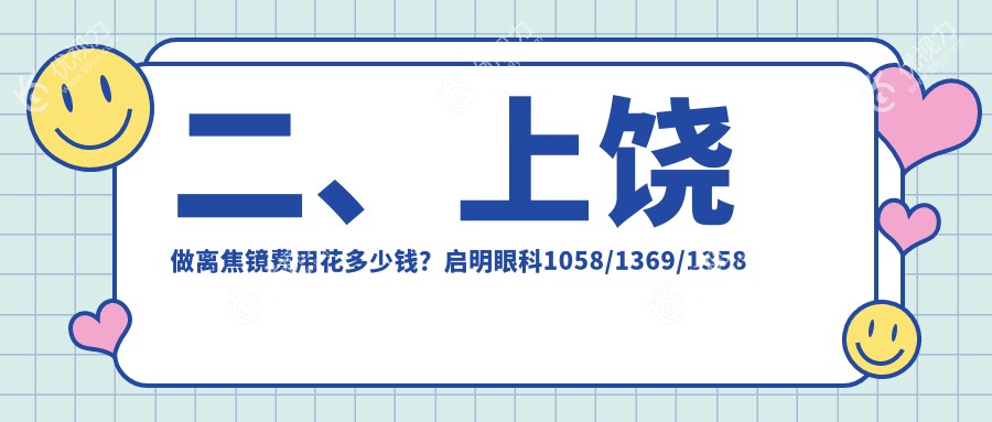 二、上饶做离焦镜费用花多少钱？启明眼科1058/1369/1358