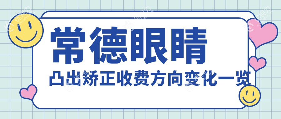 常德眼睛凸出矫正收费方向变化一览