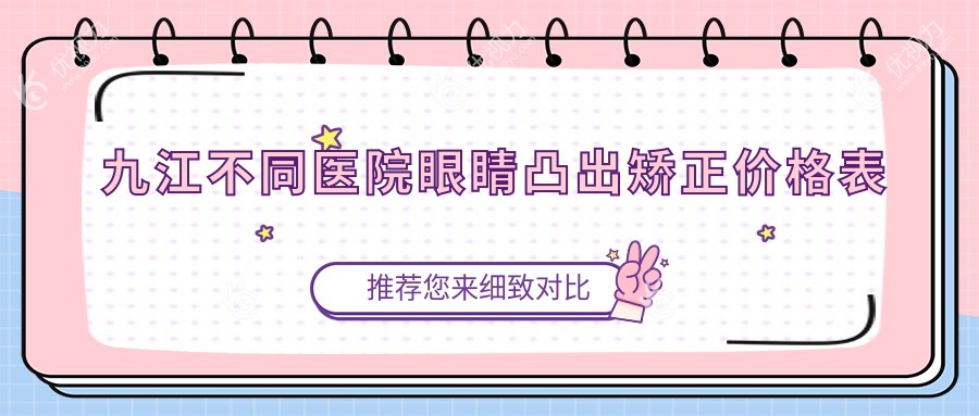 九江不同医院眼睛凸出矫正价格表