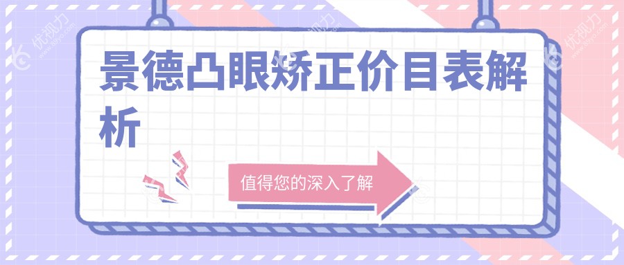 景德镇凸眼矫正权威推荐，专业眼科医院矫正价格透明公开8000元起
