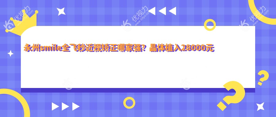 永州smile全飞秒近视矫正哪家强？晶体植入28000元起，半飞秒12800元，全光塑15800元详解！