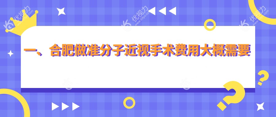 一、合肥做准分子近视手术费用大概需要多少钱？更新2025合肥准分子近视手术价目单