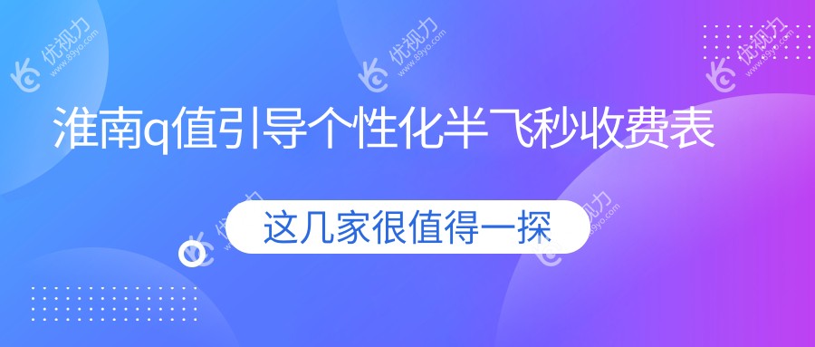 淮南爱尔康纳焦飞秒个性化半飞秒手术费用详解，权威眼科推荐方案
