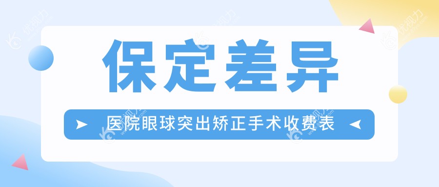 保定差异医院眼球突出矫正手术收费表