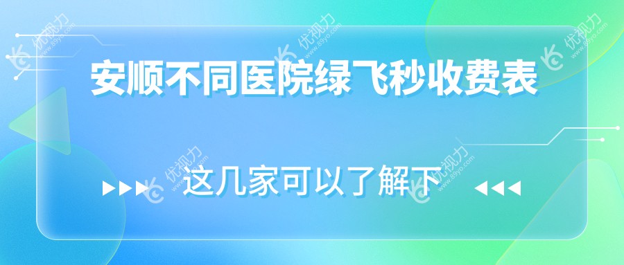 安顺不同医院绿飞秒收费表