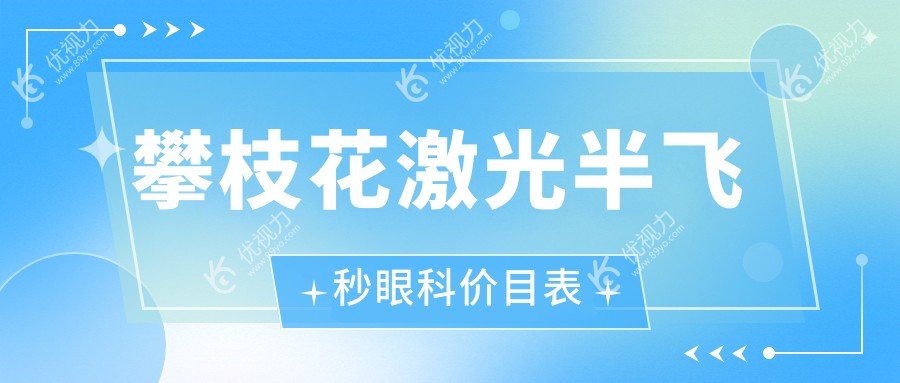 攀枝花激光半飞秒眼科价目表