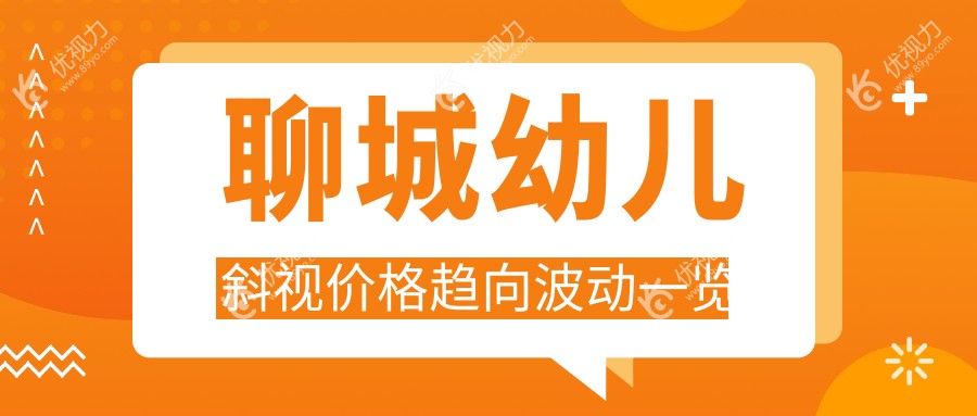 聊城幼儿斜视价格趋向波动一览
