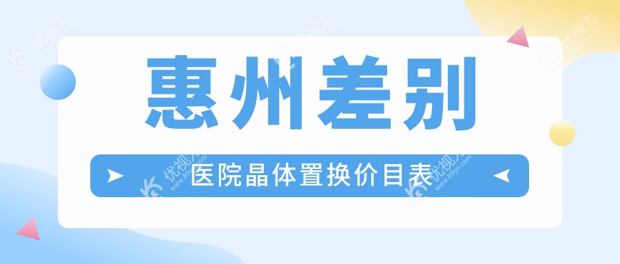 惠州差别医院晶体置换价目表