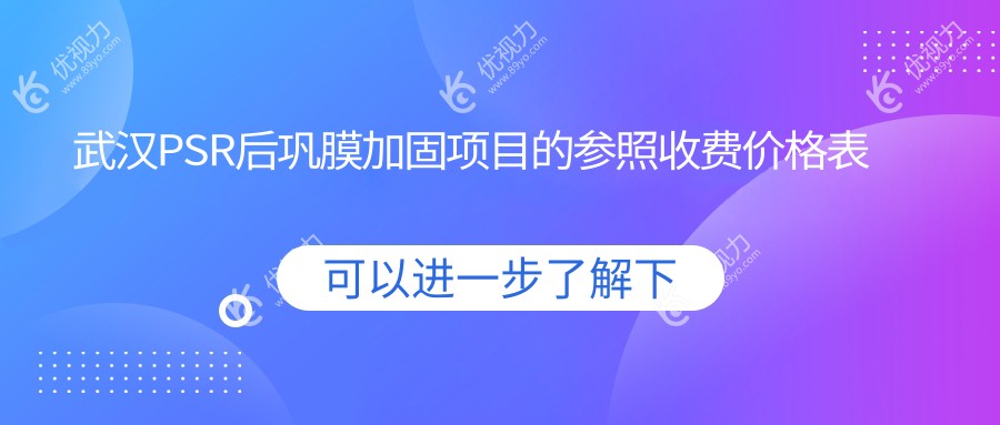 武汉PSR后巩膜加固结合角膜塑形镜治疗方案大揭秘，价格全解析！