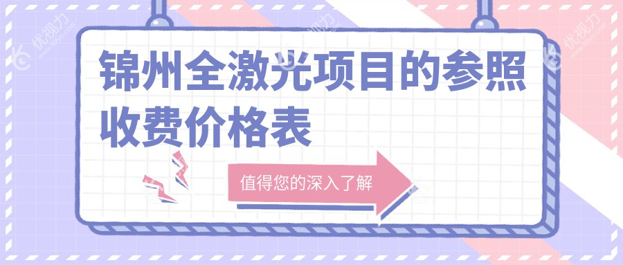 锦州全激光视力矫正手术价格一览：全光塑15800元起，晶体植入28000元，专业眼科推荐
