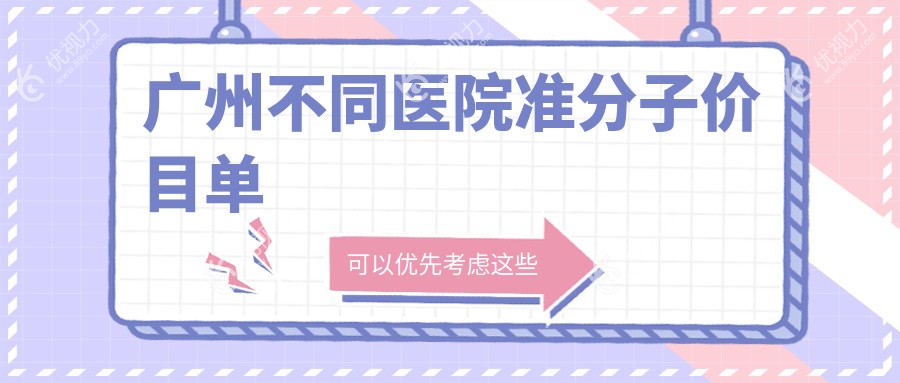 广州不同医院准分子价目单
