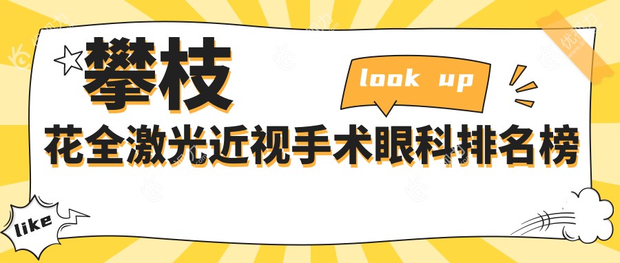 攀枝花全激光近视手术哪家强？价格表+医院地址全解析，告别眼镜超全指南