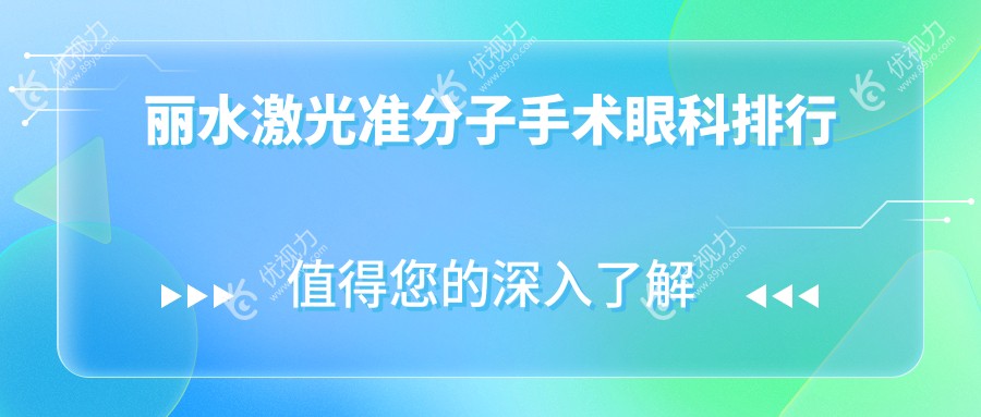 丽水激光准分子手术哪家强？眼科医院排名大揭秘，8800元就能重获清晰视界！