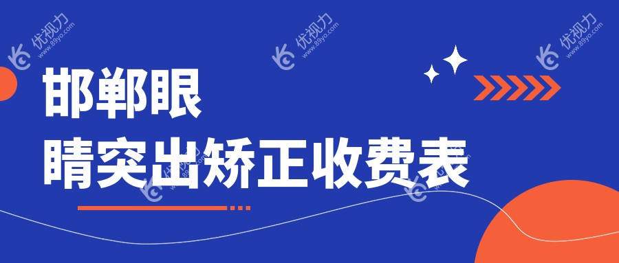 邯郸眼睛突出矫正收费表