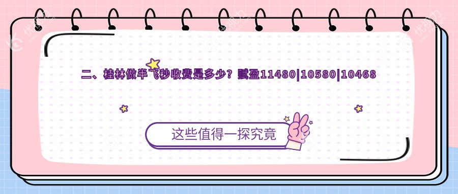 二、桂林做半飞秒收费是多少?赋盈11480|10580|10468