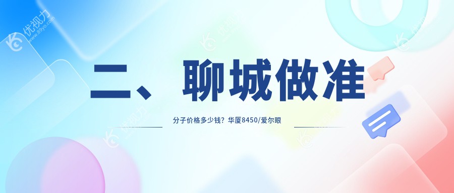 二、聊城做准分子价格多少钱？华厦8450/爱尔眼科8760/10080