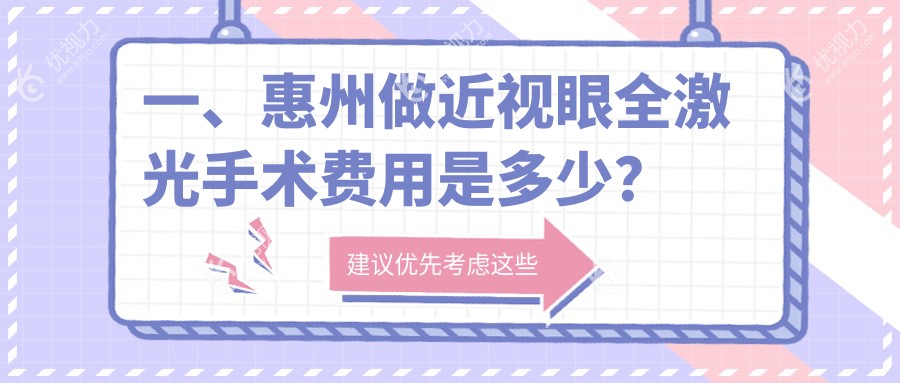 惠州近视矫正大揭秘：全激光手术价格大盘点，晶体植入只需28000元起，准分子低至8800元，速来围观！